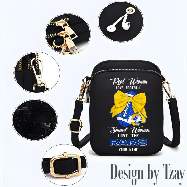 Los Angeles Rams Cute Shoulder Bag With Colorful Canvas Zipper Printed S9CBB634 - Image 2