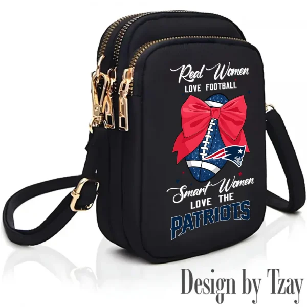 New England Patriots Cute Shoulder Bag With Colorful Canvas Zipper Printed S9CBB637