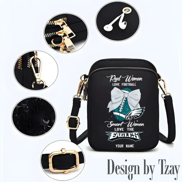 Philadelphia Eagles Cute Shoulder Bag With Colorful Canvas Zipper Printed S9CBB641 - Image 3