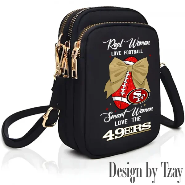 San Francisco 49ers Cute Shoulder Bag With Colorful Canvas Zipper Printed S9CBB643