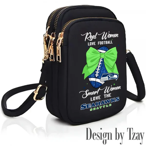 Seattle Seahawks Cute Shoulder Bag With Colorful Canvas Zipper Printed S9CBB644