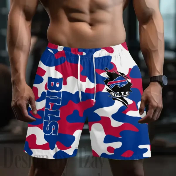 Buffalo Bills Men's Beach Shorts Quick Dry Material Fitness Summer Casual Sports BGSHORT786