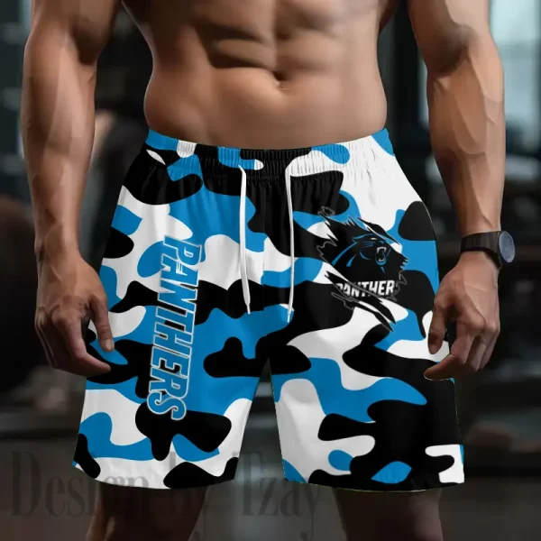 Carolina Panthers Men's Beach Shorts Quick Dry Material Fitness Summer Casual Sports BGSHORT787