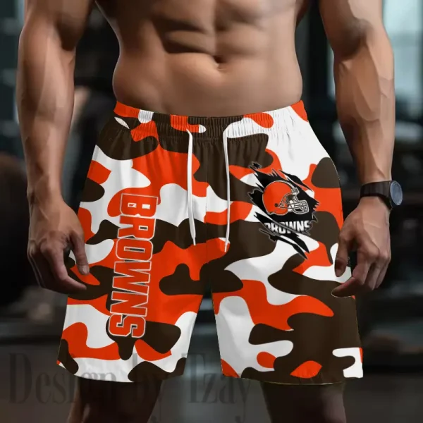 Cleveland Browns Men's Beach Shorts Quick Dry Material Fitness Summer Casual Sports BGSHORT790