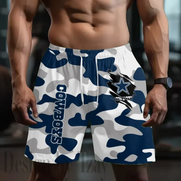 Dallas Cowboys Men's Beach Shorts Quick Dry Material Fitness Summer Casual Sports BGSHORT791