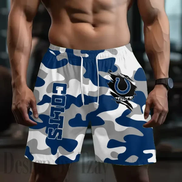 Indianapolis Colts Men's Beach Shorts Quick Dry Material Fitness Summer Casual Sports BGSHORT796