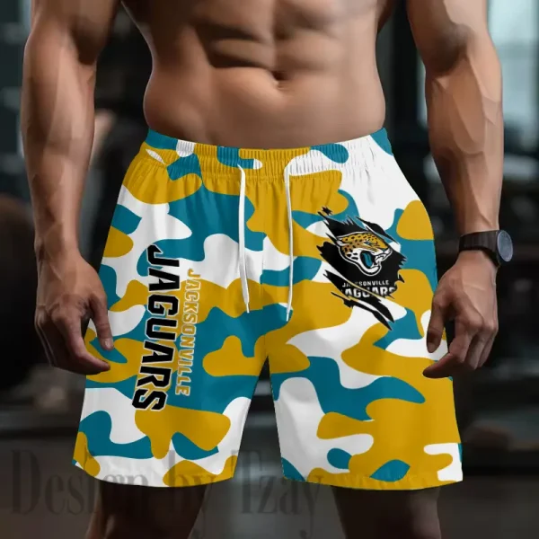 Jacksonville Jaguars Men's Beach Shorts Quick Dry Material Fitness Summer Casual Sports BGSHORT797