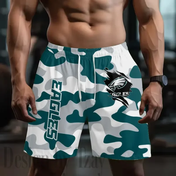Philadelphia Eagles Men's Beach Shorts Quick Dry Material Fitness Summer Casual Sports BGSHORT808