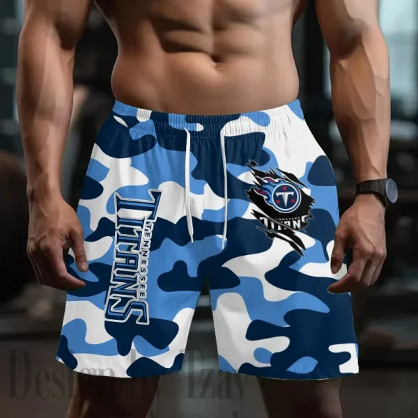 Tennessee Titans Men's Beach Shorts Quick Dry Material Fitness Summer Casual Sports BGSHORT813