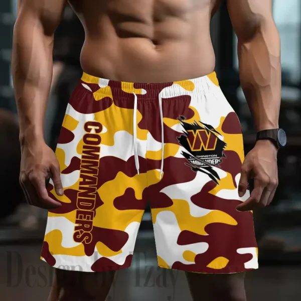 Washington Commanders Men's Beach Shorts Quick Dry Material Fitness Summer Casual Sports BGSHORT814