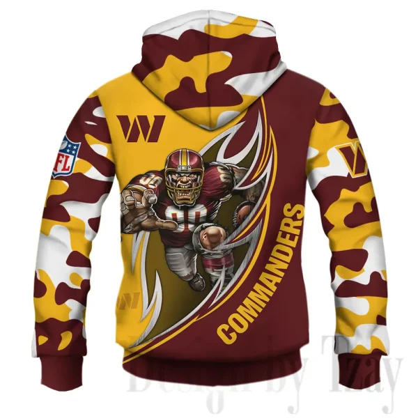 Washington Commanders 3D Printed Pullover Hoodie AZHD1174 - Image 2
