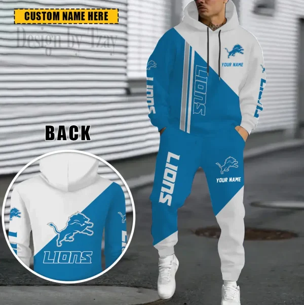 Detroit Lions Combo Hoodie And Sweatpants Gift For Fan AZHD1181