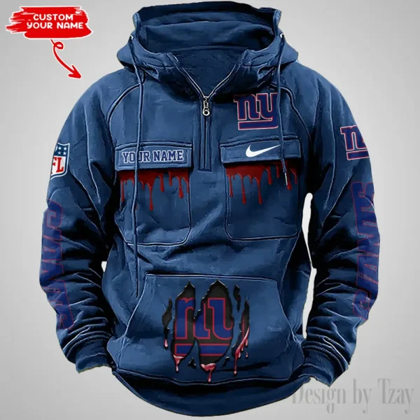 New York Giants Fashionable Outerwear Men's Autumn Winter Hooded Sweatshirt Cool Motorcycle Shirt AZVMHD949 - Image 5