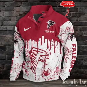 Atlanta Falcons Buttoned Collar Sweatshirt New Design 2025 S9DBSCH1933