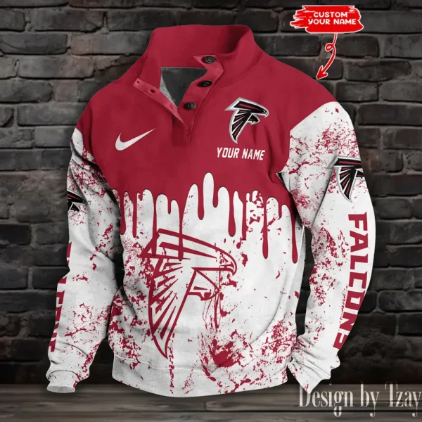 Atlanta Falcons Buttoned Collar Sweatshirt New Design 2025 S9DBSCH1933