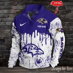 Baltimore Ravens Buttoned Collar Sweatshirt New Design 2025 S9DBSCH1934