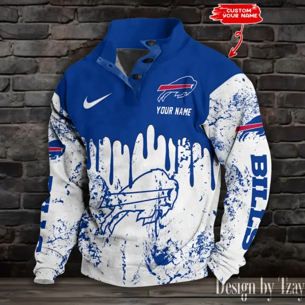 Buffalo Bills Buttoned Collar Sweatshirt New Design 2025 S9DBSCH1935