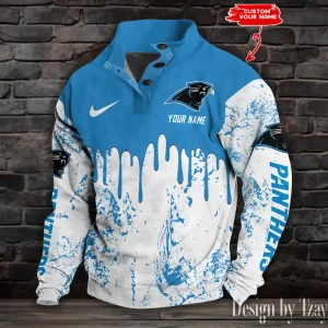 Carolina Panthers Buttoned Collar Sweatshirt New Design 2025 S9DBSCH1936