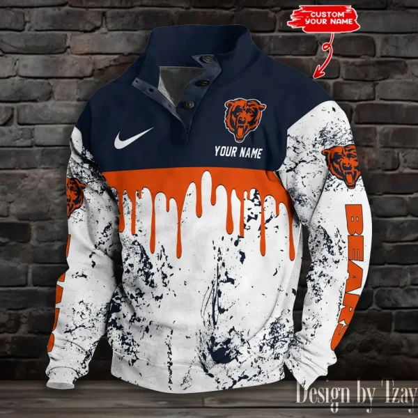 Chicago Bears Buttoned Collar Sweatshirt New Design 2025 S9DBSCH1937