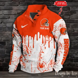 Cleveland Browns Buttoned Collar Sweatshirt New Design 2025 S9DBSCH1939