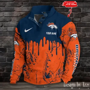 Denver Broncos Buttoned Collar Sweatshirt New Design 2025 S9DBSCH1941