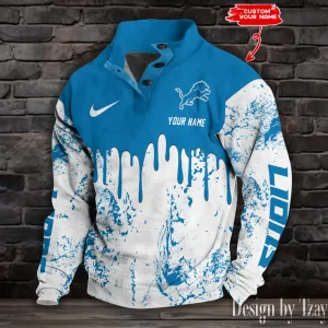 Detroit Lions Buttoned Collar Sweatshirt New Design 2025 S9DBSCH1942