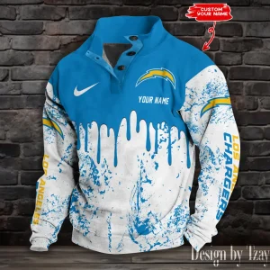 Los Angeles Chargers Buttoned Collar Sweatshirt New Design 2025 S9DBSCH1949