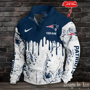 New England Patriots Buttoned Collar Sweatshirt New Design 2025 S9DBSCH1953