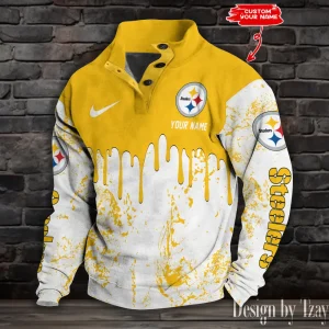 Pittsburgh Steelers Buttoned Collar Sweatshirt New Design 2025 S9DBSCH1958