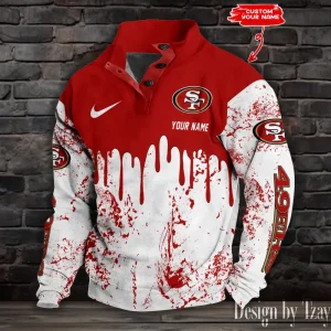 San Francisco 49ers Buttoned Collar Sweatshirt New Design 2025 S9DBSCH1959