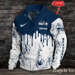 Seattle Seahawks Buttoned Collar Sweatshirt New Design 2025 S9DBSCH1960