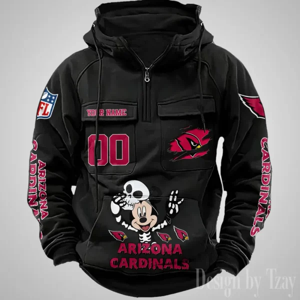 Arizona Cardinals Fashionable Outerwear Men's Autumn Winter Hooded Sweatshirt Cool Motorcycle Shirt AZVMHD958 - Image 5