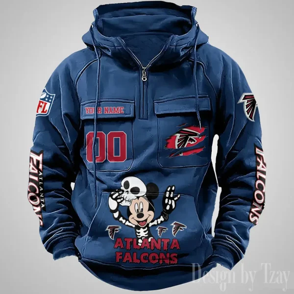 Atlanta Falcons Fashionable Outerwear Men's Autumn Winter Hooded Sweatshirt Cool Motorcycle Shirt AZVMHD959 - Image 4
