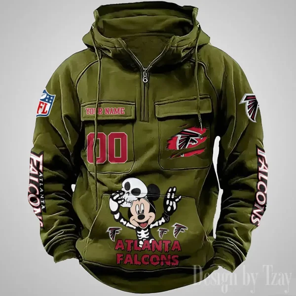 Atlanta Falcons Fashionable Outerwear Men's Autumn Winter Hooded Sweatshirt Cool Motorcycle Shirt AZVMHD959 - Image 5