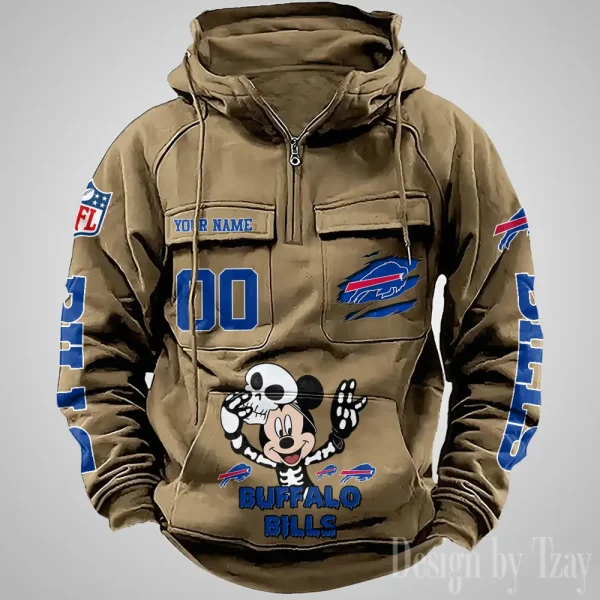 Buffalo Bills Fashionable Outerwear Men's Autumn Winter Hooded Sweatshirt Cool Motorcycle Shirt AZVMHD961 - Image 4