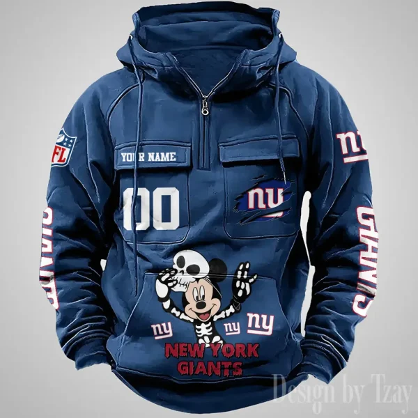 New York Giants Fashionable Outerwear Men's Autumn Winter Hooded Sweatshirt Cool Motorcycle Shirt AZVMHD981 - Image 3