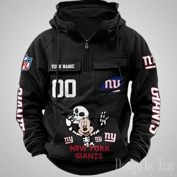 New York Giants Fashionable Outerwear Men's Autumn Winter Hooded Sweatshirt Cool Motorcycle Shirt AZVMHD981 - Image 4