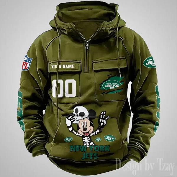 New York Jets Fashionable Outerwear Men's Autumn Winter Hooded Sweatshirt Cool Motorcycle Shirt AZVMHD982 - Image 3