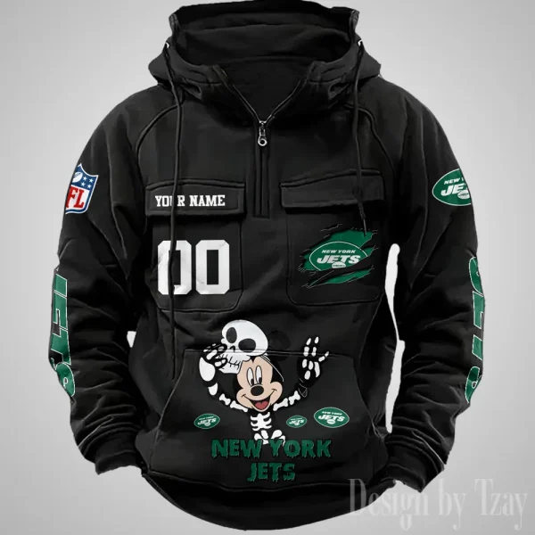 New York Jets Fashionable Outerwear Men's Autumn Winter Hooded Sweatshirt Cool Motorcycle Shirt AZVMHD982 - Image 4