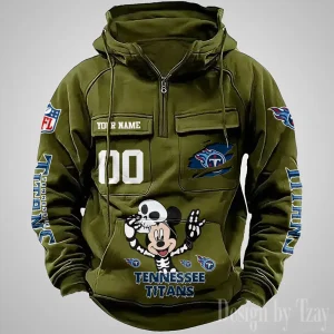 Tennessee Titans Fashionable Outerwear Men's Autumn Winter Hooded Sweatshirt Cool Motorcycle Shirt AZVMHD988