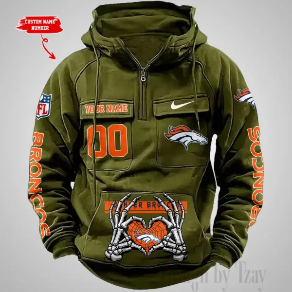 Denver Broncos Fashionable Outerwear Men's Autumn Winter Hooded Sweatshirt Cool Motorcycle Shirt AZVMHD999 - Image 4