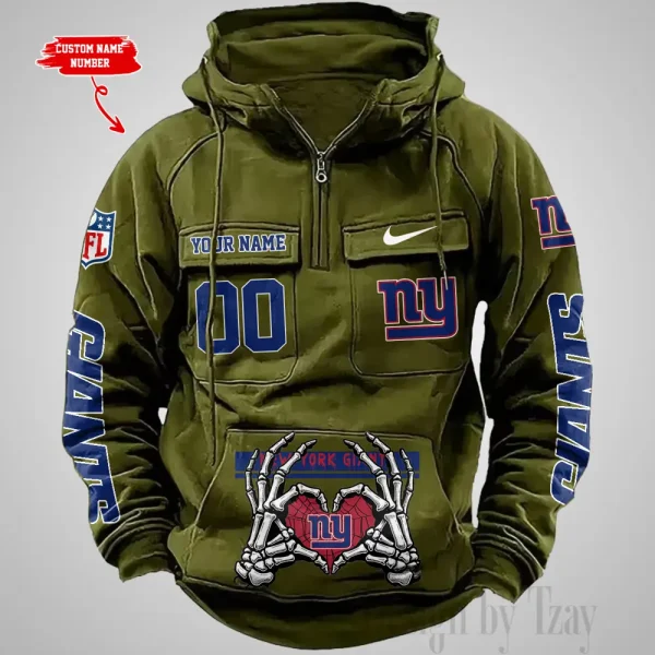 New York Giants Fashionable Outerwear Men's Autumn Winter Hooded Sweatshirt Cool Motorcycle Shirt AZVMHD1013 - Image 4