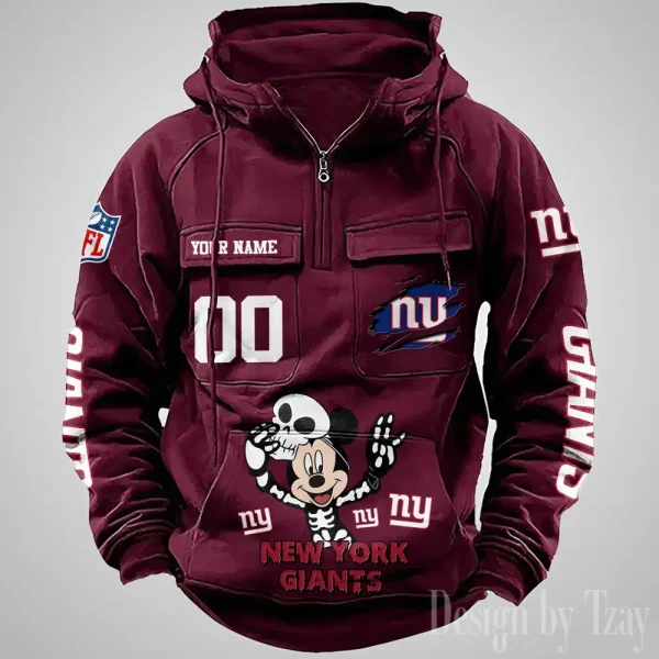 New York Giants Fashionable Outerwear Men's Autumn Winter Hooded Sweatshirt Cool Motorcycle Shirt AZVMHD981 - Image 5