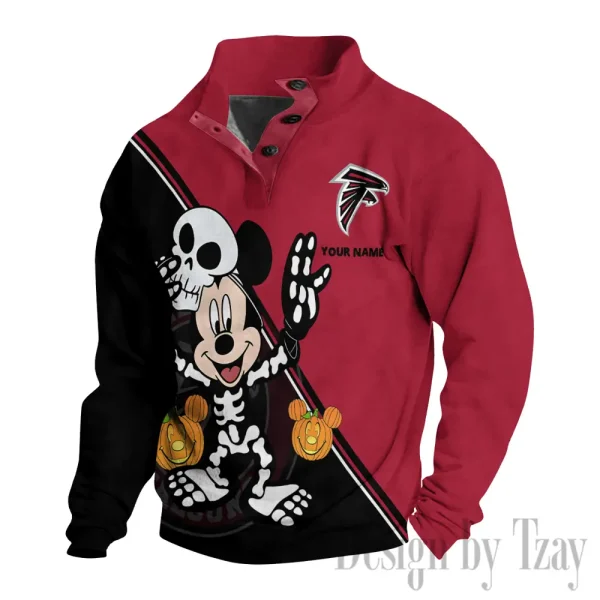 Atlanta Falcons Buttoned Collar Sweatshirt New Design 2025 S9DBSCH1965