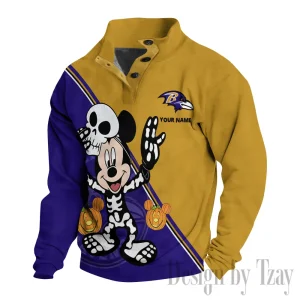 Baltimore Ravens Buttoned Collar Sweatshirt New Design 2025 S9DBSCH1966