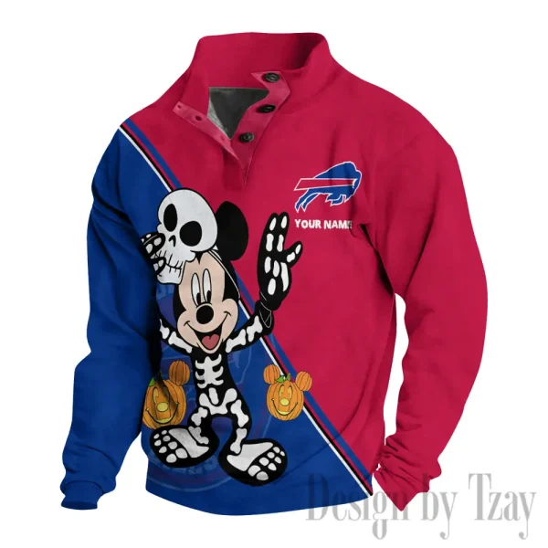 Buffalo Bills Buttoned Collar Sweatshirt New Design 2025 S9DBSCH1967