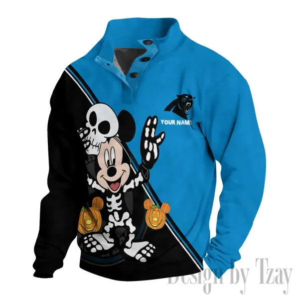 Carolina Panthers Buttoned Collar Sweatshirt New Design 2025 S9DBSCH1968