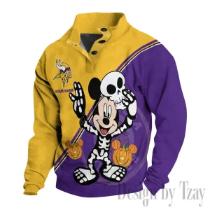 Minnesota Vikings Buttoned Collar Sweatshirt New Design 2025 S9DBSCH1984