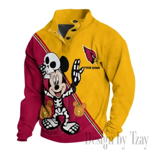 Arizona Cardinals Buttoned Collar Sweatshirt New Design 2025 S9DBSCH1964