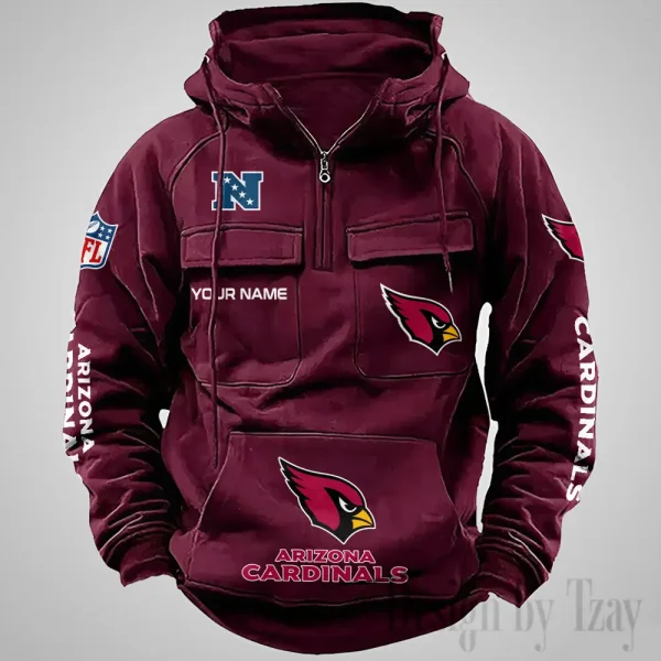 Arizona Cardinals Fashionable Outerwear Men's Autumn Winter Hooded Sweatshirt Cool Motorcycle Shirt AZVMHD1022 - Image 5